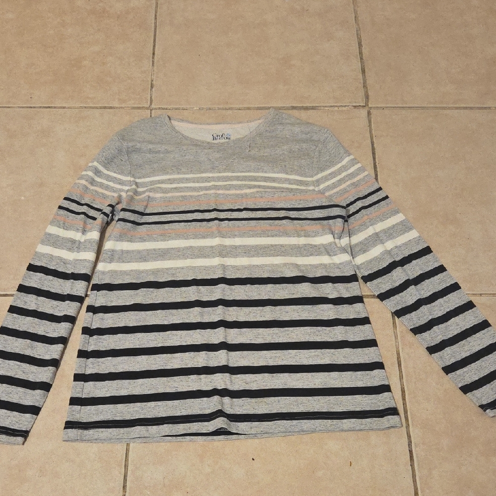 LOFT Multicolor Striped Long Sleeve Tee